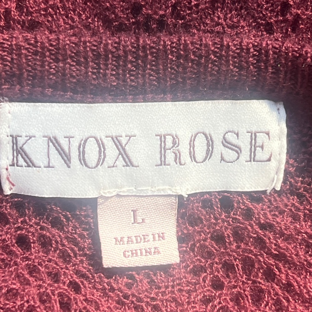 Knox Rose | Maroon Open-Front Cardigan…..101B - Picture 10 of 13